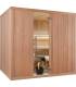 Sauna Finlandais 2035-A, verre clair, murs Hemlock, bancs Abachi