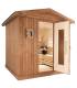 Sauna d’extérieur 6 pers. avec habillage des bancs