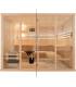 Sauna Finlandais 3040-B, verre clair, murs Epicéa, bancs Abachi