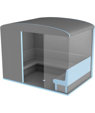 Hammam modulaire PRO 9 pers. 3m00x2m10x(h)2m30