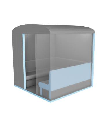 Hammam modulaire 6 pers. 2m10x2m10x(h)2m20